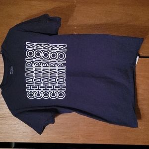 Mens Champion black short sleeve tee size medium.